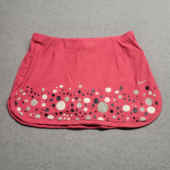 Nike Pants - Nike Womens Pink Polka Dot Tennis Skort Built-in Briefs Size Medium Pickleball